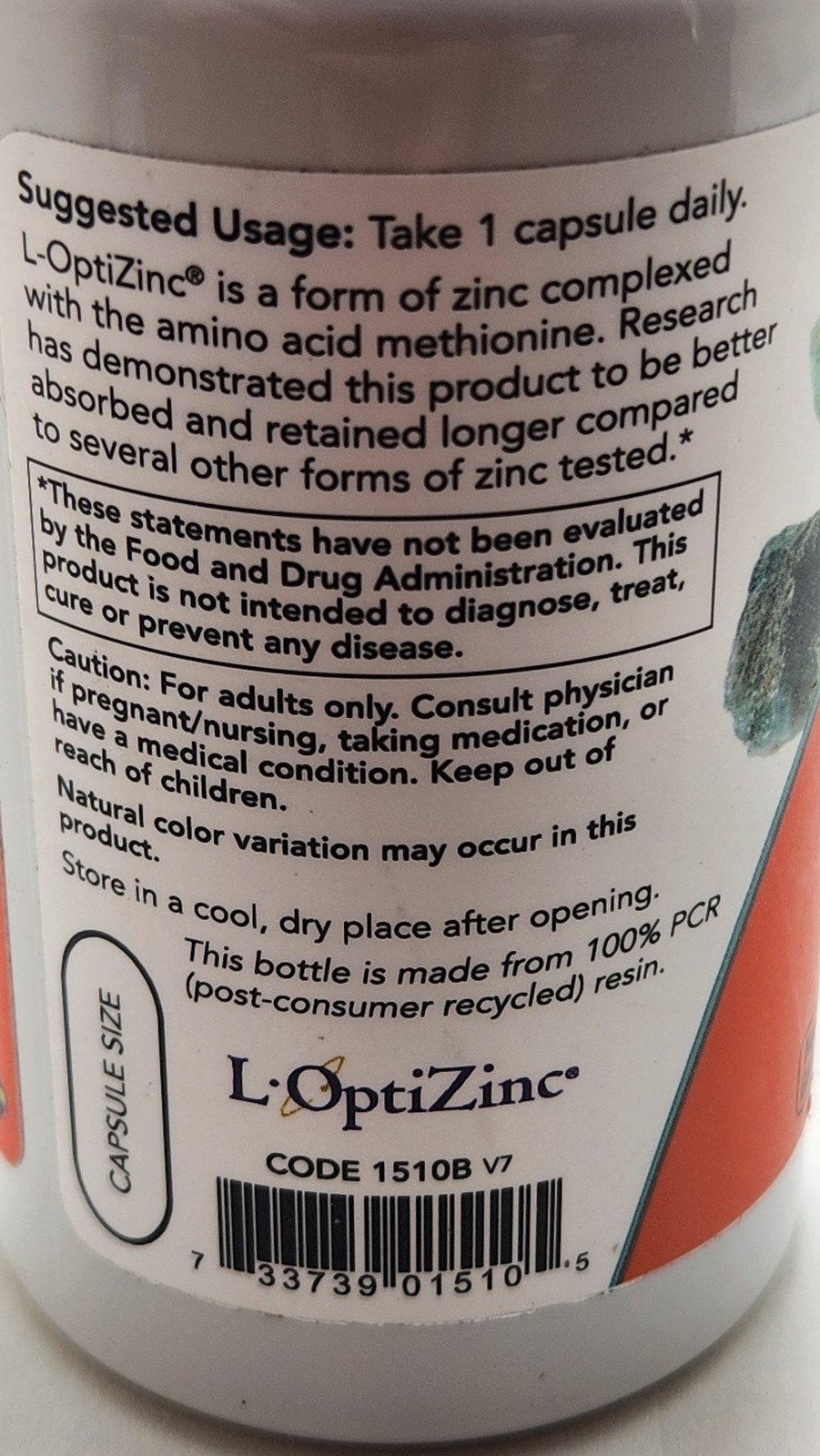 NOW L-OptiZinc 30 mg Immune Support 100 Veg Capsules Zinc Copper