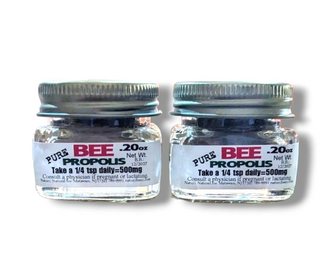 BEE PROPOLIS 0.5oz (2 Jars= Total 1oz) CONVENIENCE Size 100% PURE RAW PROPOLIS