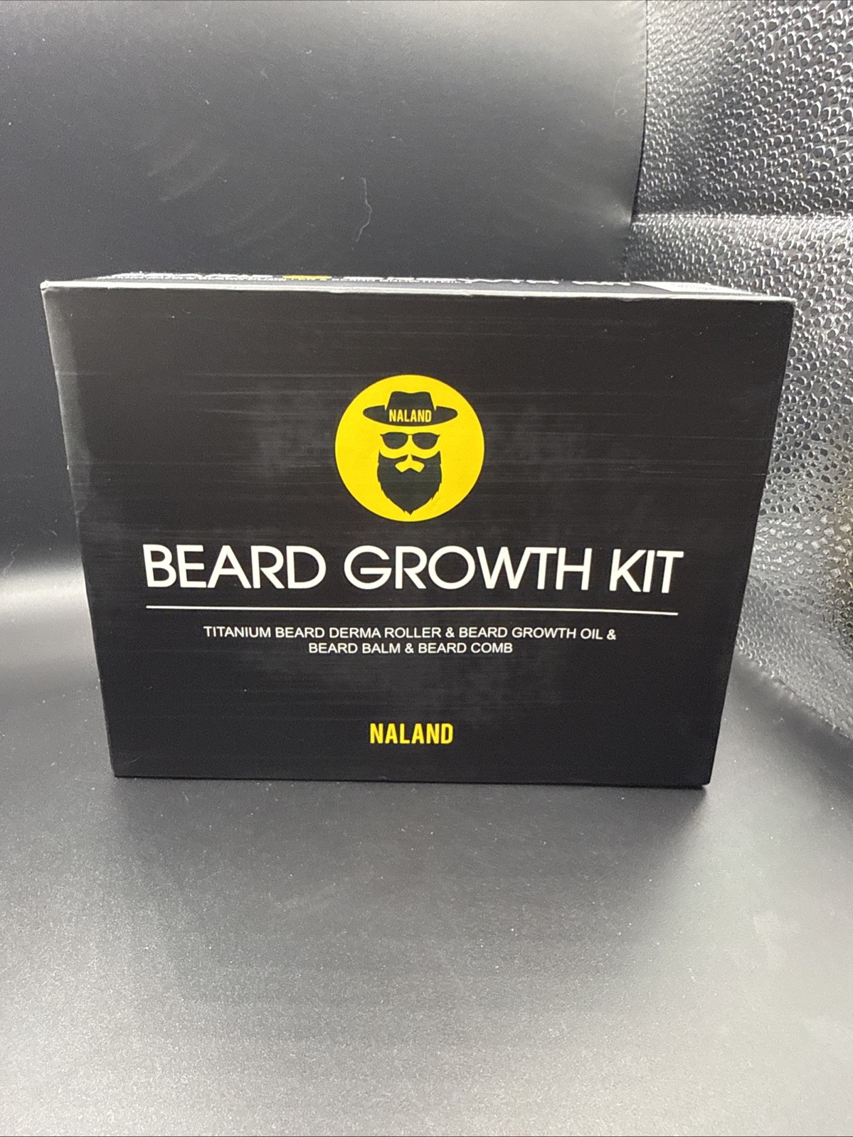 Beard Growth Kit – Derma Roller for Beard Growth, Serum Oil, Wood Comb, Balm