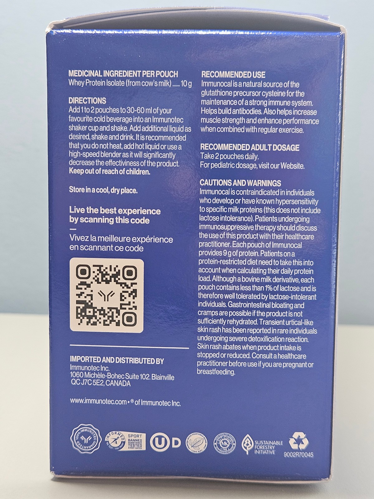 Immunotec Immunocal Classic Regular – 30 pouches – Exp 9/2028 – New! Sealed!