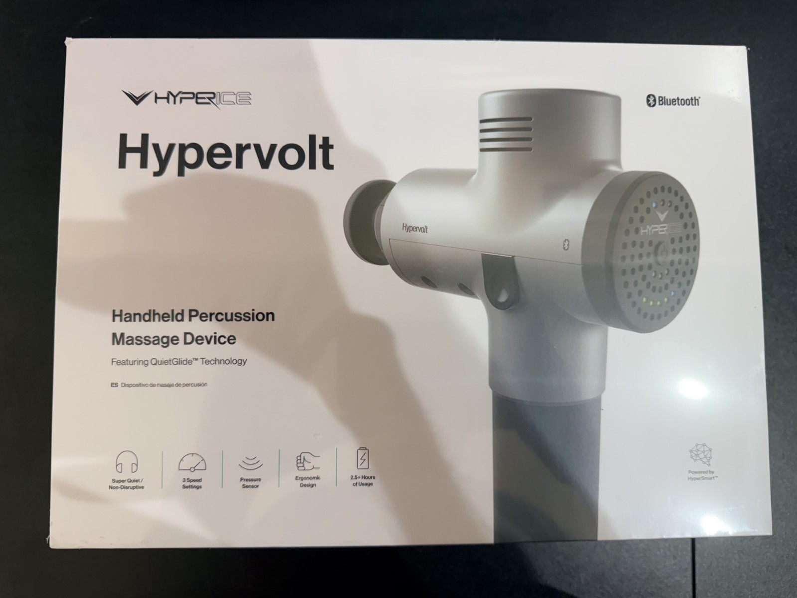 Hyperice Hypervolt Bluetooth Percussion Massage Gun- Silver (53100 038-00)