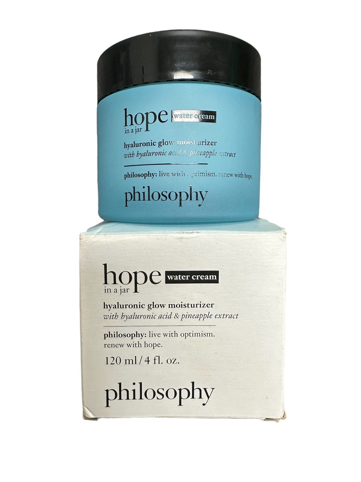 PHILOSOPHY Hope In A Jar Water Cream Hyaluronic Acid Glow Moisturizer 4 oz NIB