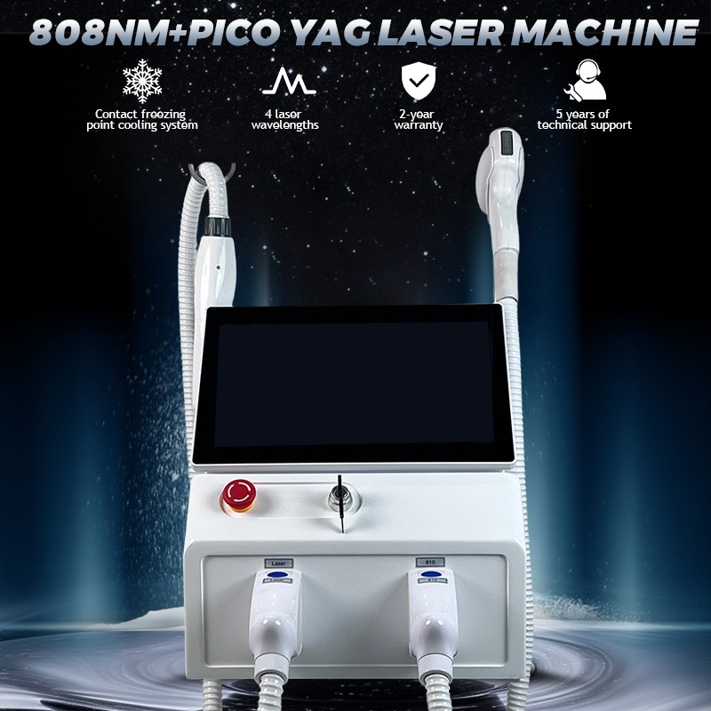 2in1 Diode Laser Hair Removal Pico Tattoo Removal Machine 4 Wavelength Permanent