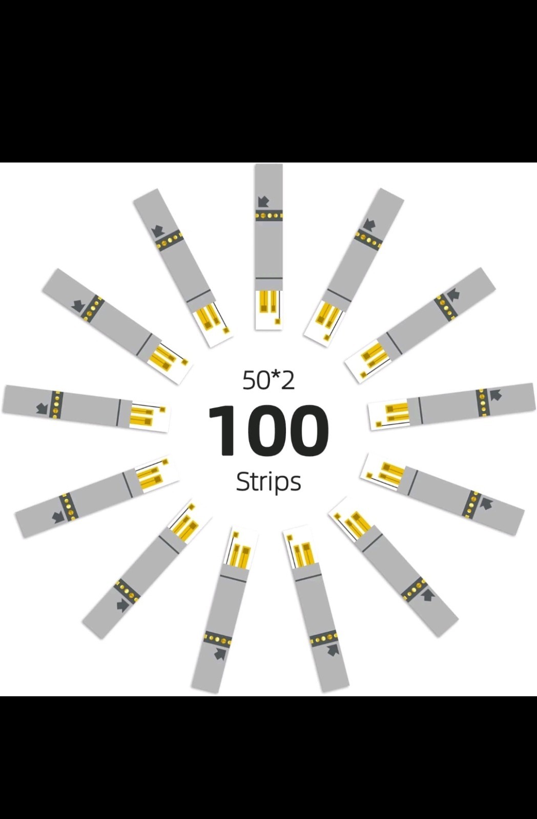 Metene AGM-513S Test Strips for Diabetes, 100 Count 100 Count(Pack of 1)