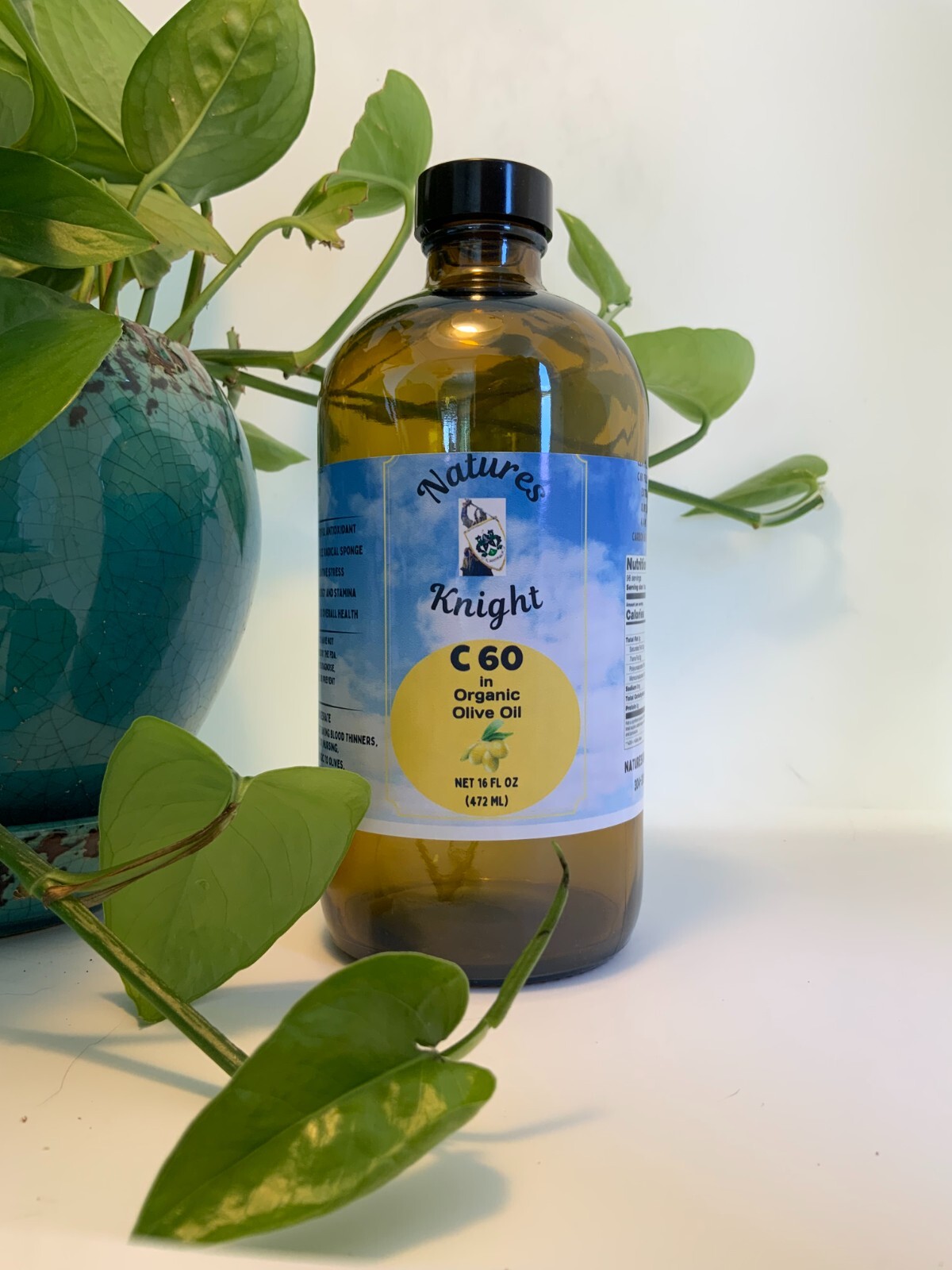 C60 8 oz Solvent Free Fullerenes Organic Olive Oil Antioxidant Sleep Enegy Eyes
