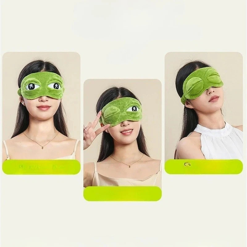 Funny 3D Frog Cute Sleeping Eye Mask Blindfold Travel Sleep Masks Soft Eye Cover