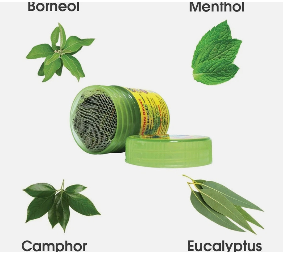 Thai Tradition Herbal Inhaler Dizziness Vertigo Cold Flu Relief