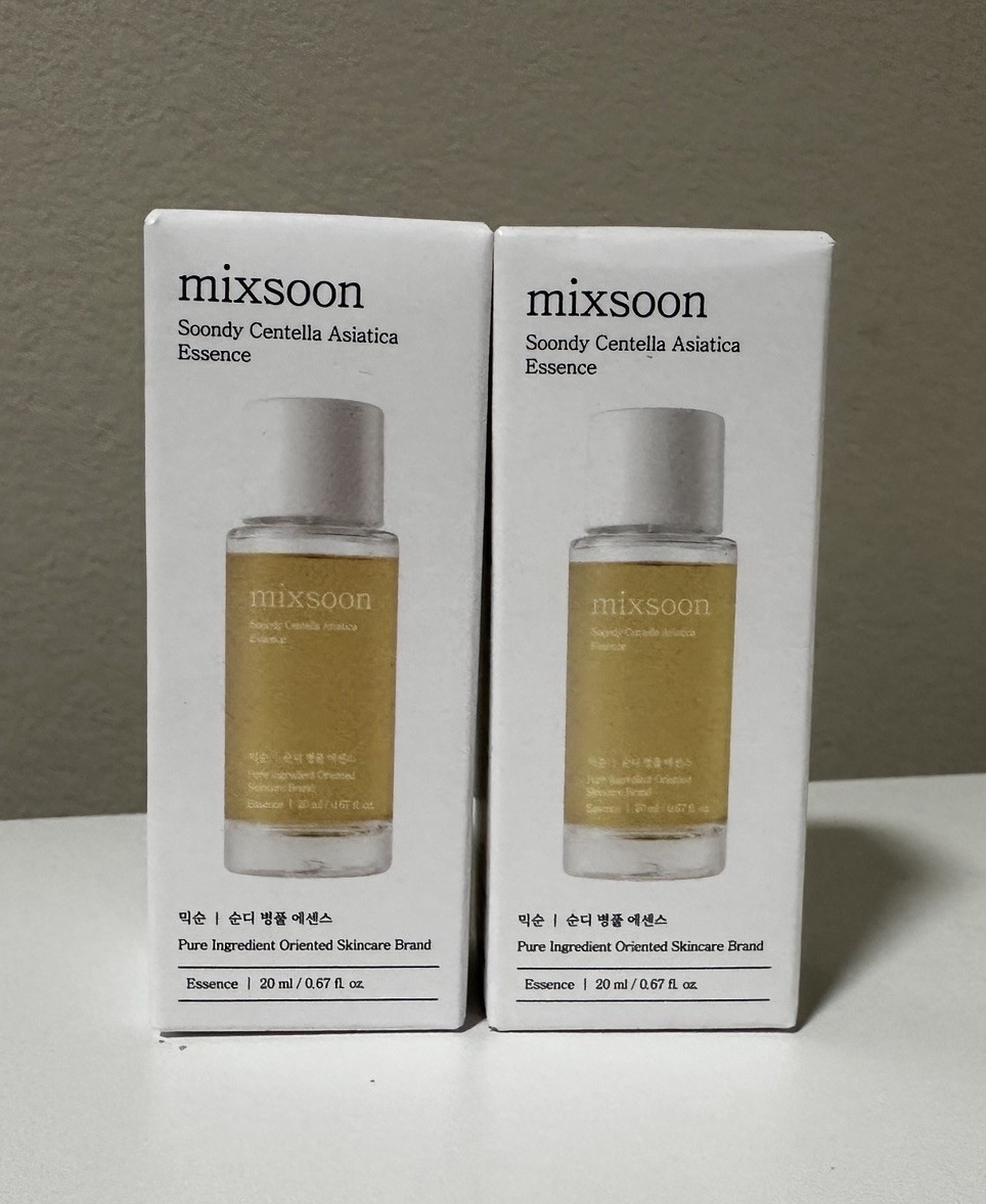 2 x Mixsoon Soondy Centella Asiatica Essence .67 oz Each Travel Size NIB