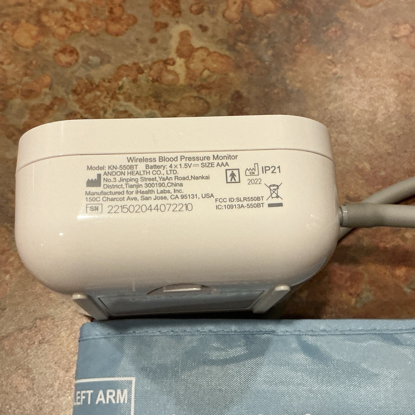 iHealth KN-550BT Wireless Bluetooth Upper Arm BP Monitor w/ Cuff