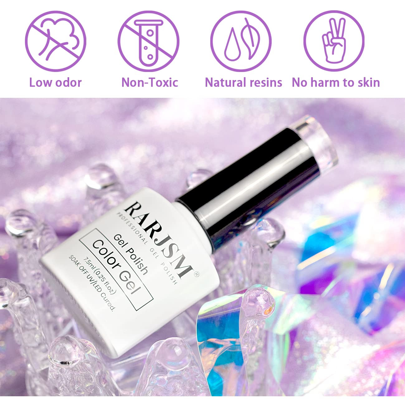 Cat Eye Gel Nail Polish, Galaxy Chameleon Magnetic Gelpolish Black Holographic G