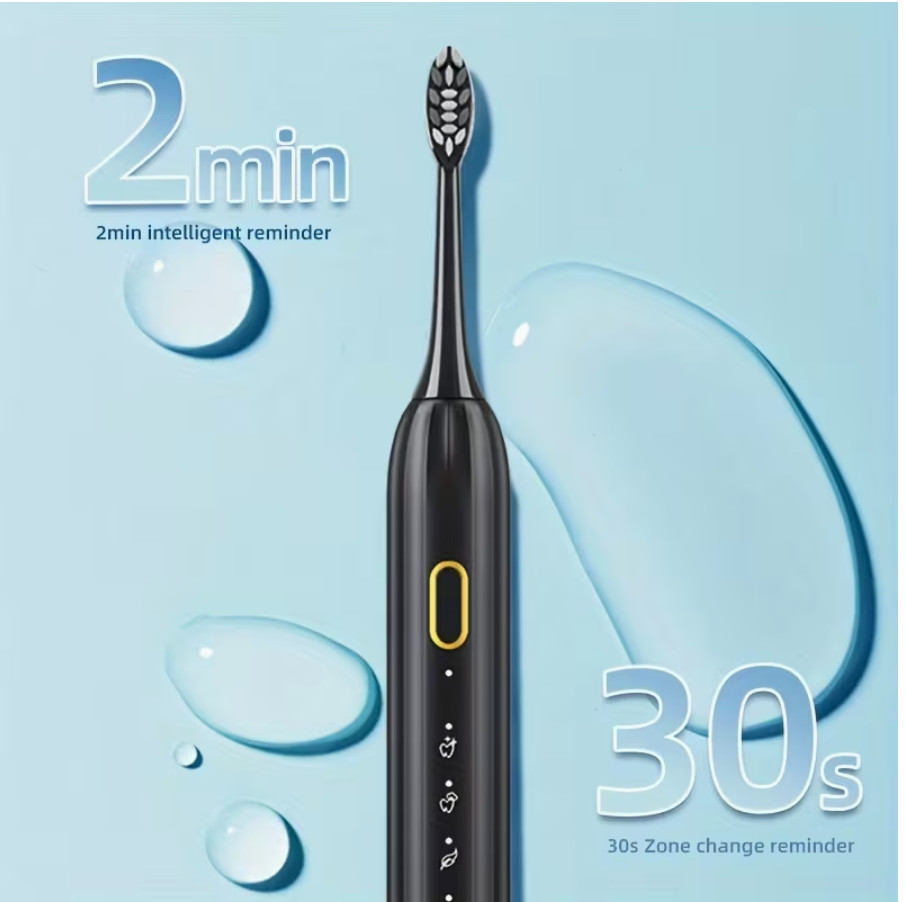 IPX8 Sonic Electric Toothbrush, USB Direct Charging, Couple Style with Replaceab