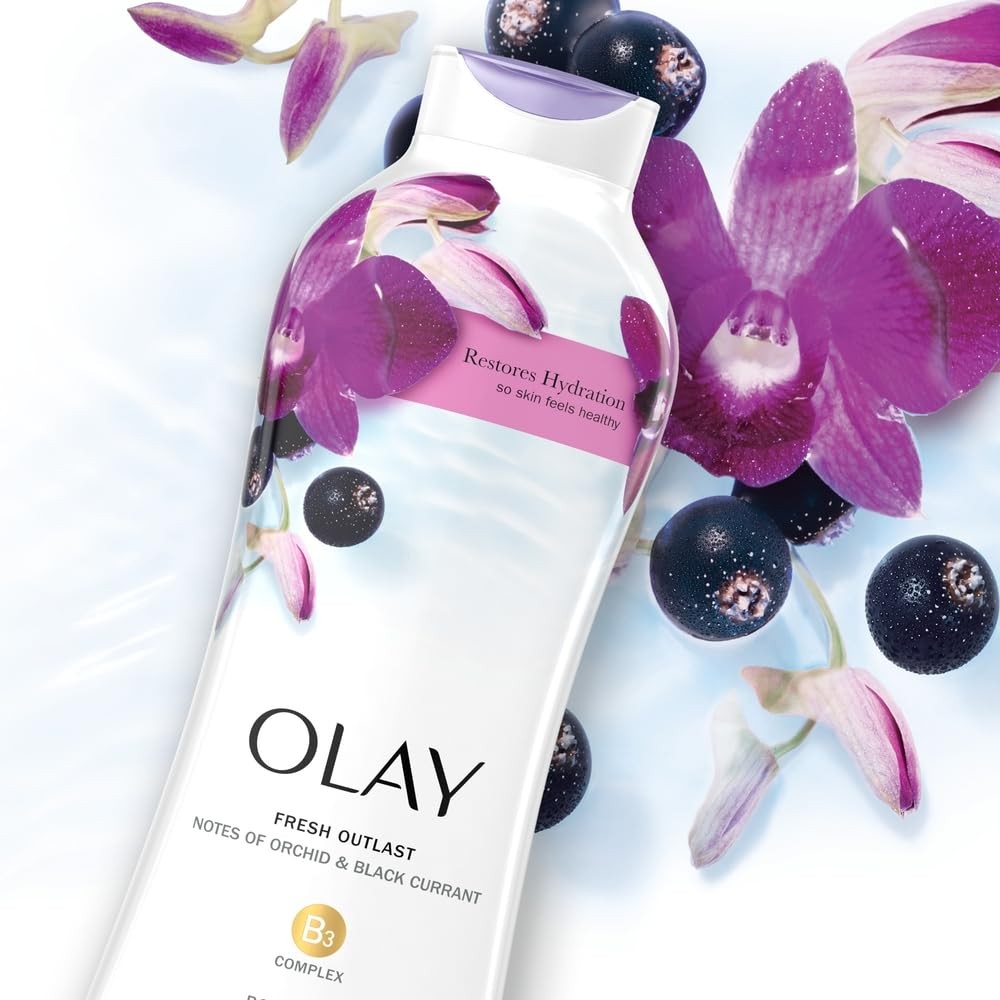 Olay Fresh Outlast Body Wash Soothing Orchid Black Currant 22 Fl Oz Pack of 1