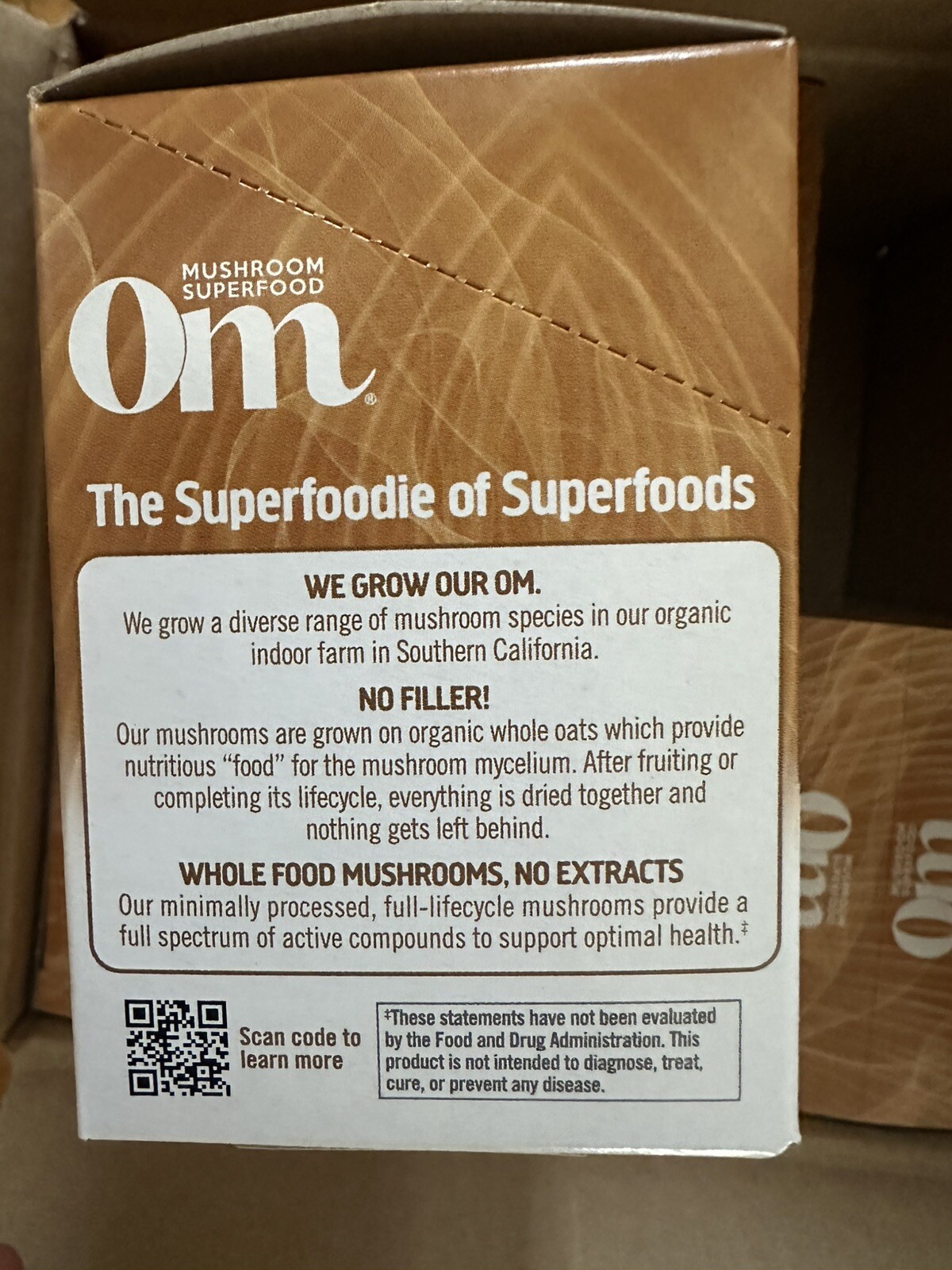 OM Superfood Mushroom Blend Coffee Latte Energy Focus Immune Health 10 Packets