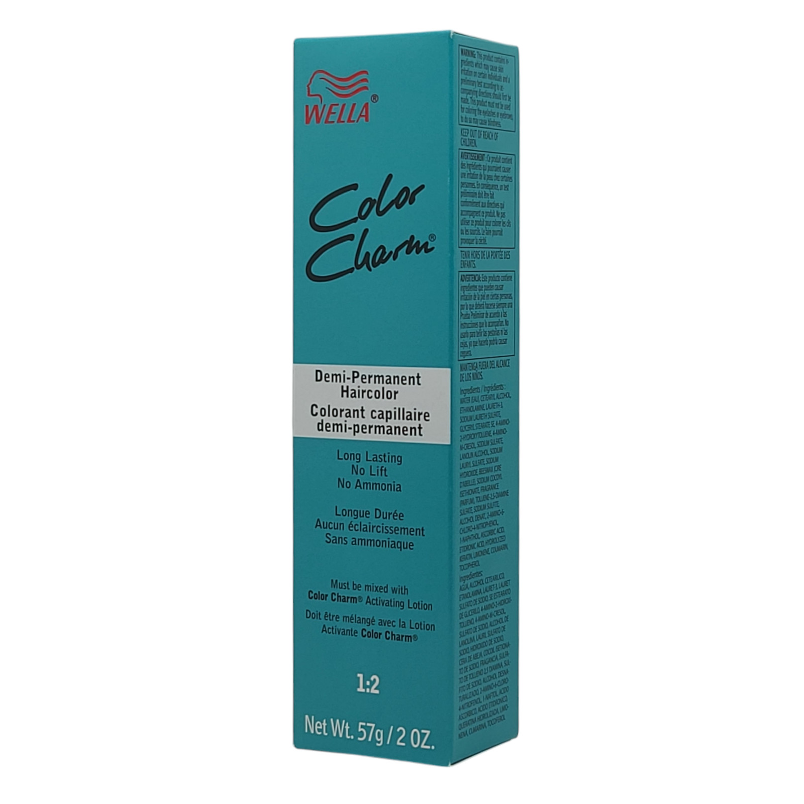 3 Pack Wella Color Charm Permanent Gel Hair Color 5N 5/0 Light Natural Brown 2oz