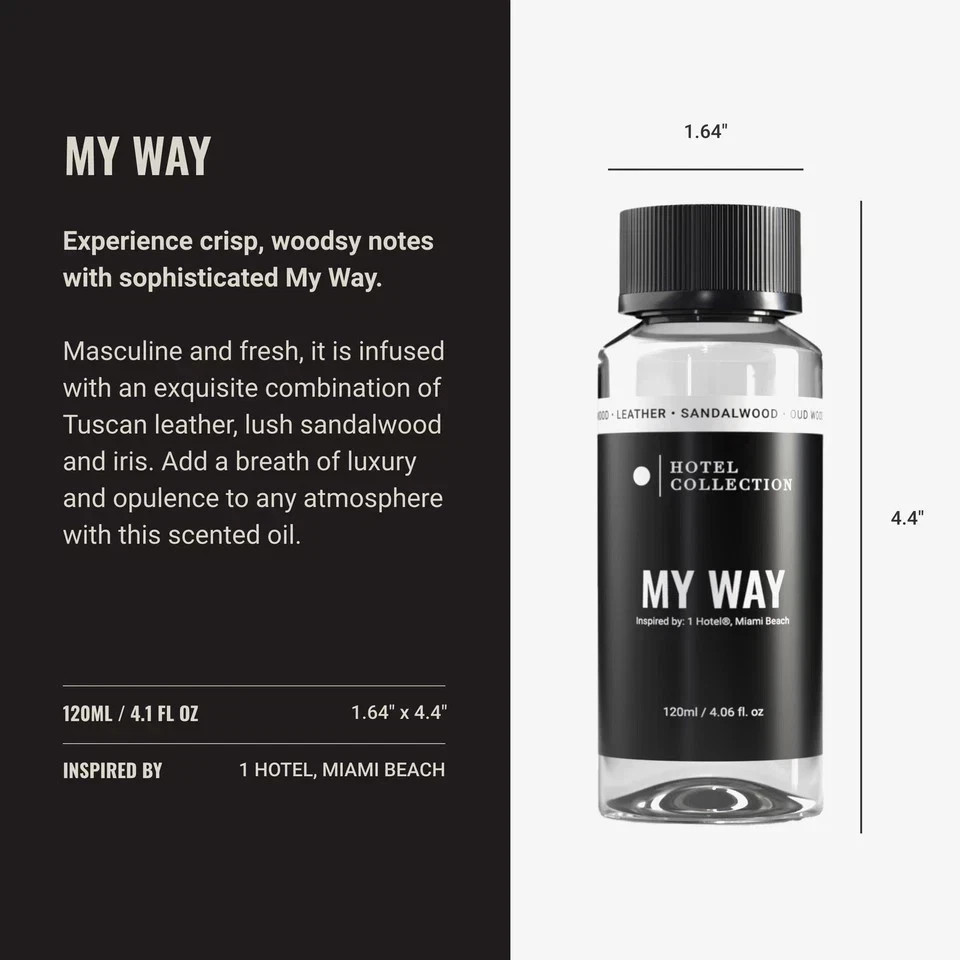 Hotel Collection Diffuser Oil – My Way – Fragrance Oil – 120ML 4.1 Fl oz