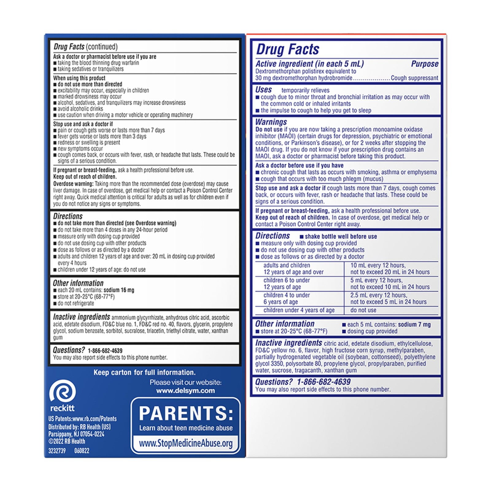 Delsym 12 Hour Cough 5 Oz. And Nighttime Relief 6Oz Combo Pack 638242136800