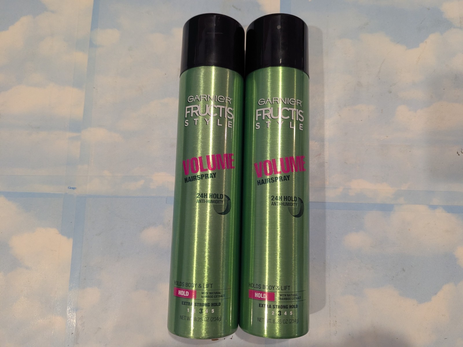 LOT (2) GARNIER FRUCTIS STYLE VOLUME HAIRSPRAY BODY & LIFT #3 HOLD 8.25 OZ