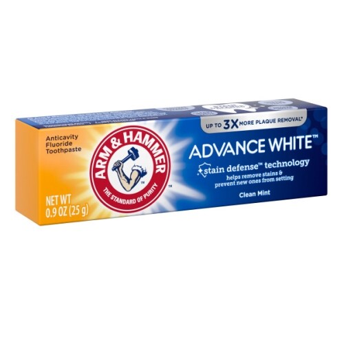 Arm & Hammer Advance White Toothpaste, Travel Size (0.9oz) – Pack of 2