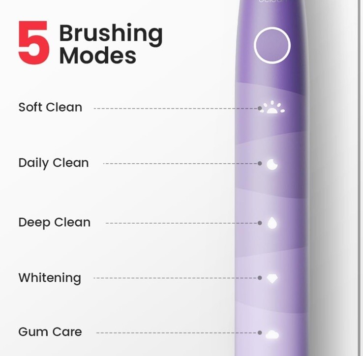 Electric Toothbrush for Adults with 6 Soft Brush Heads & Travel Case