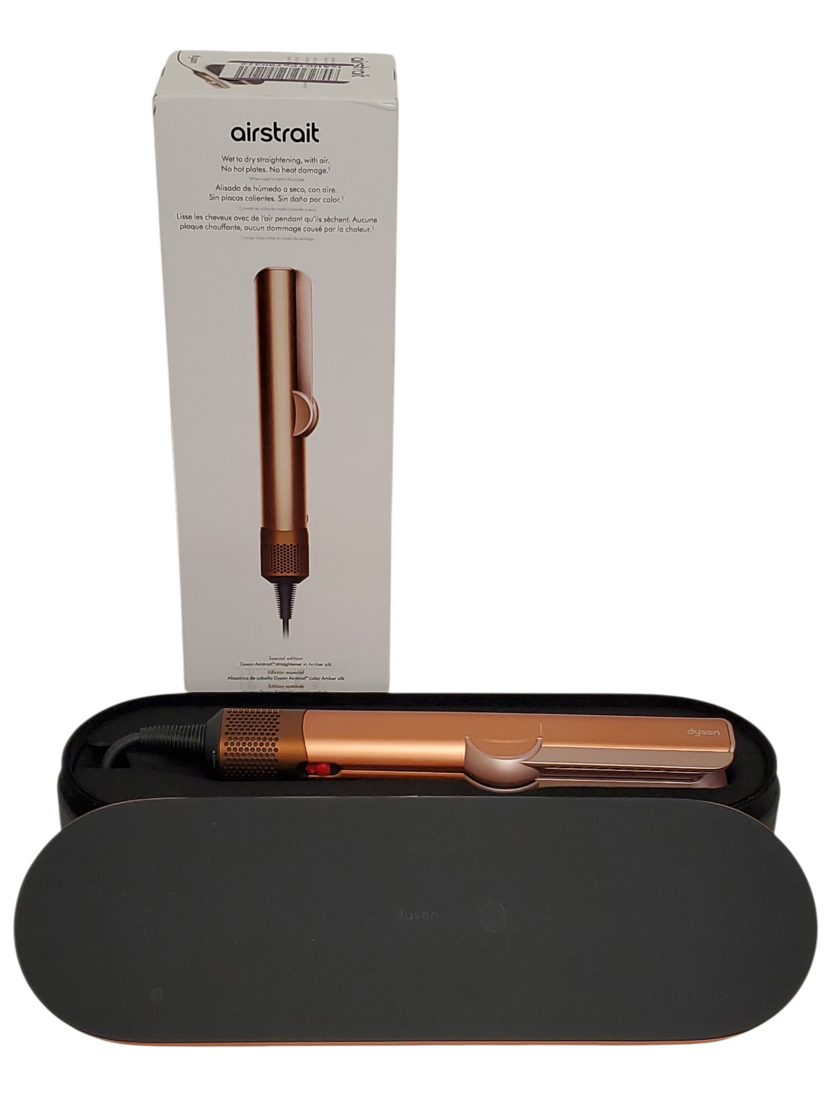 Dyson Airstrait Wet to Dry All Hair Straightener, No Heat Damage Amber Silk