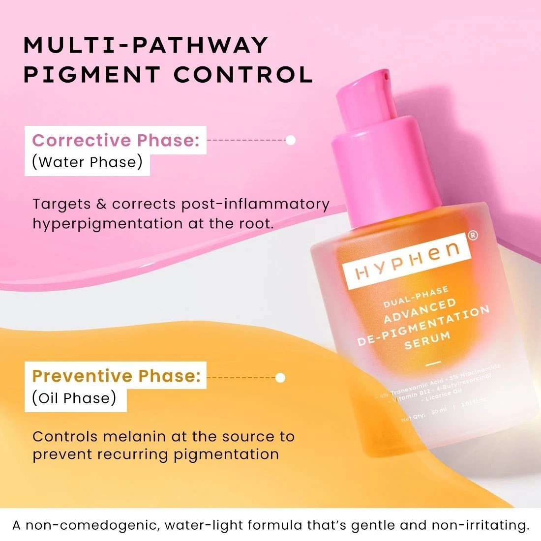 Hyphen Biphasic Advanced De-Pigmentation Serum, Correct & Prevent Pigmentation