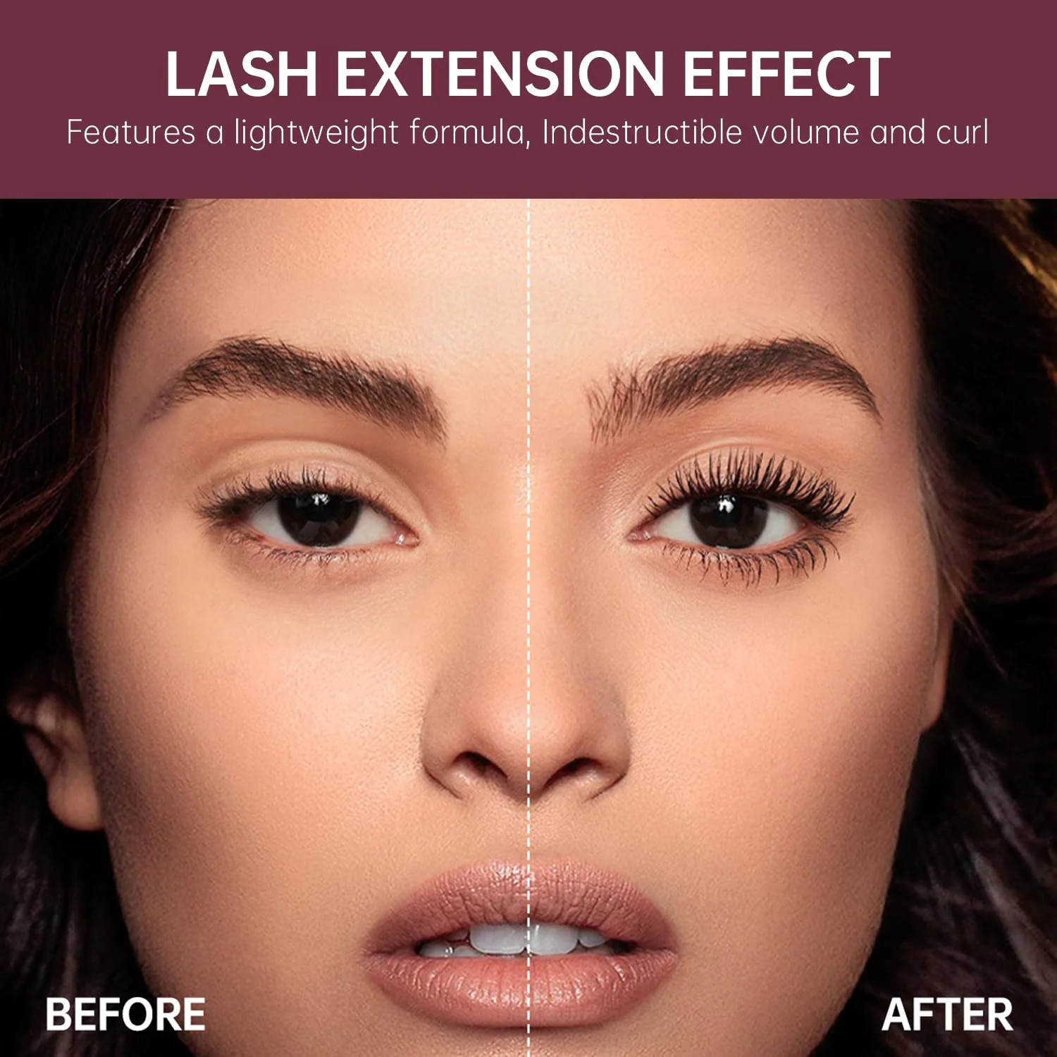 2PCS 7D Waterproof Mascara Black Lengthening Thickening Long Lasting