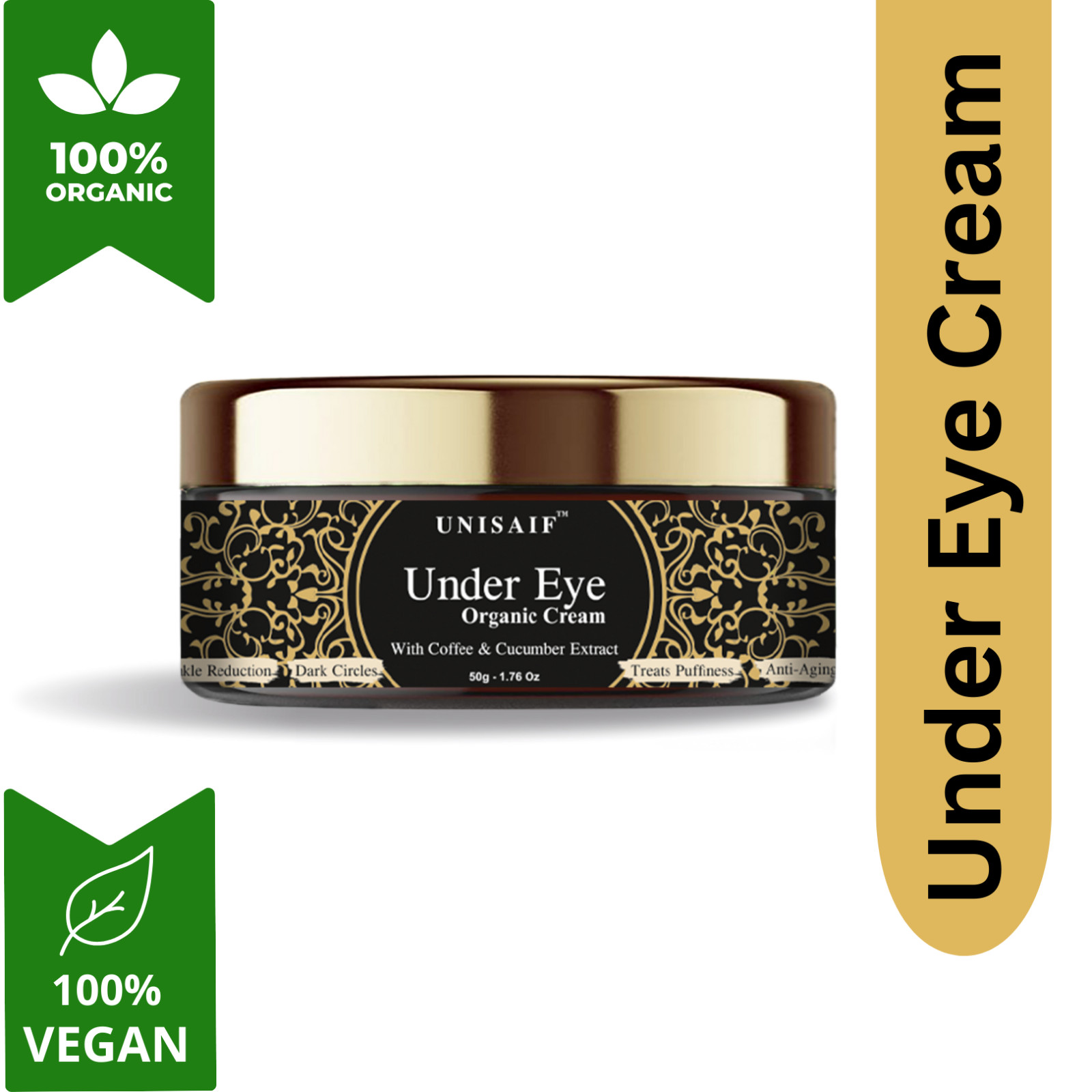Unisaif Eye Repair Cream Under Eye Cream for Dark Circles and Puffiness 1.76 oz