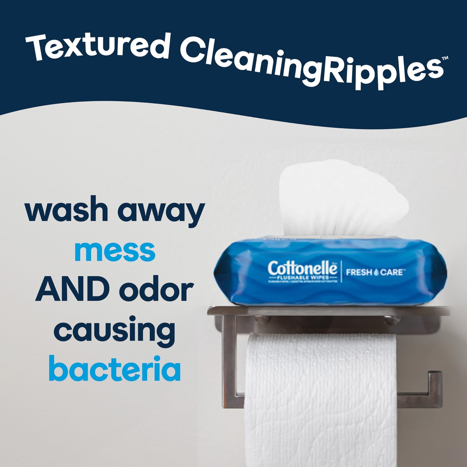 Flushable Wet Wipes Adult Fresh Feel 42 Wipes 16 Pack 672ct