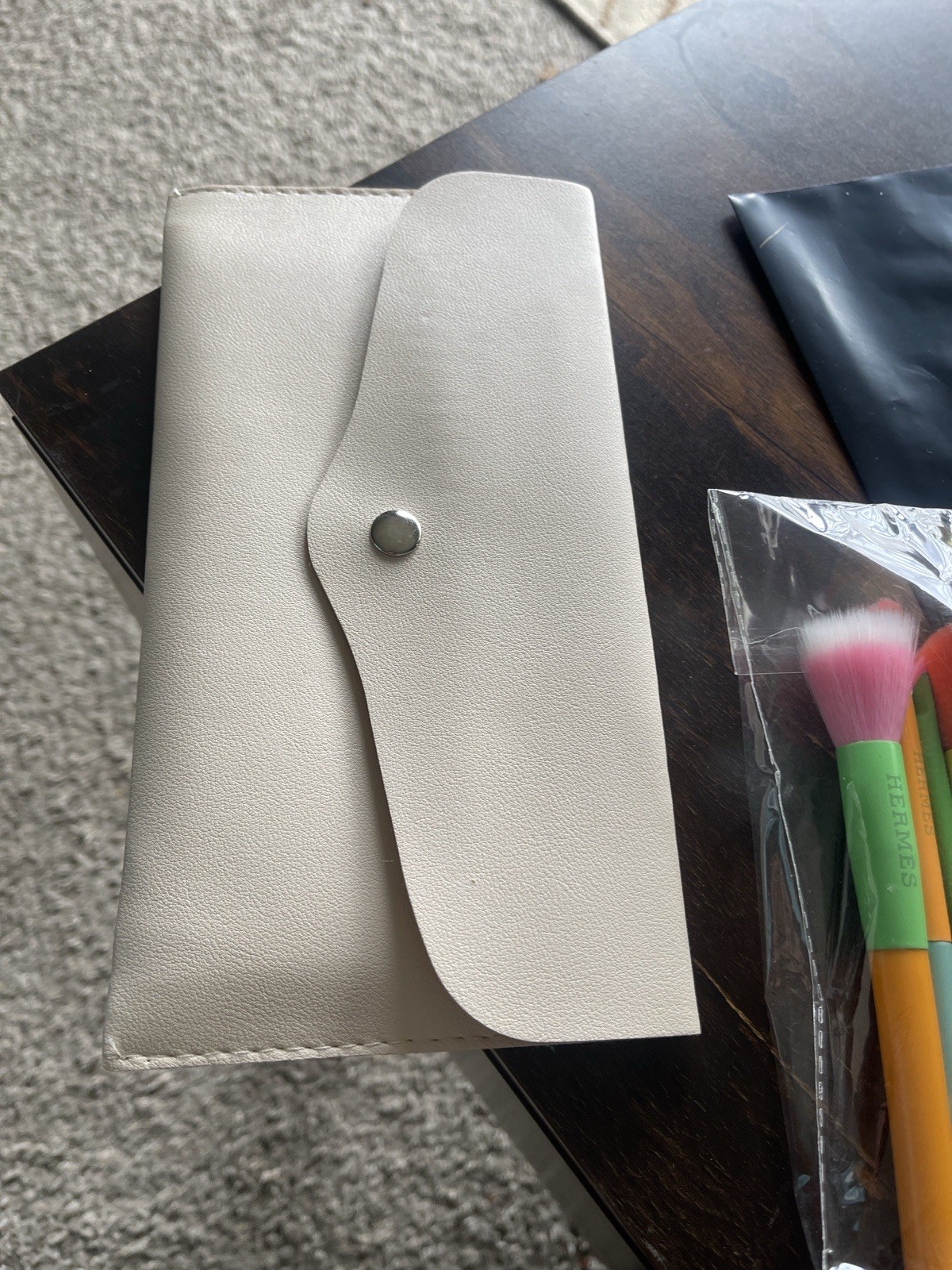 Hermès Multicolor Makeup Brush Set with Case and Branded Pouch