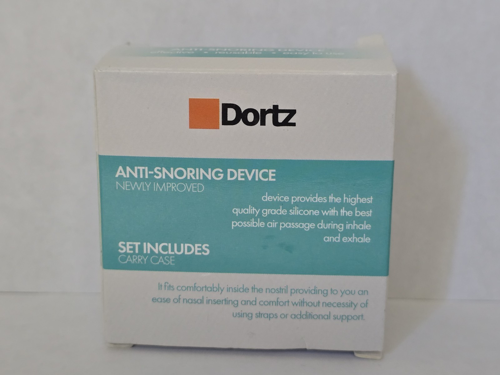 Dortz Anti-Snoring Nasal Dilators with Carry Case Set of 8 Silicone Nose Vents