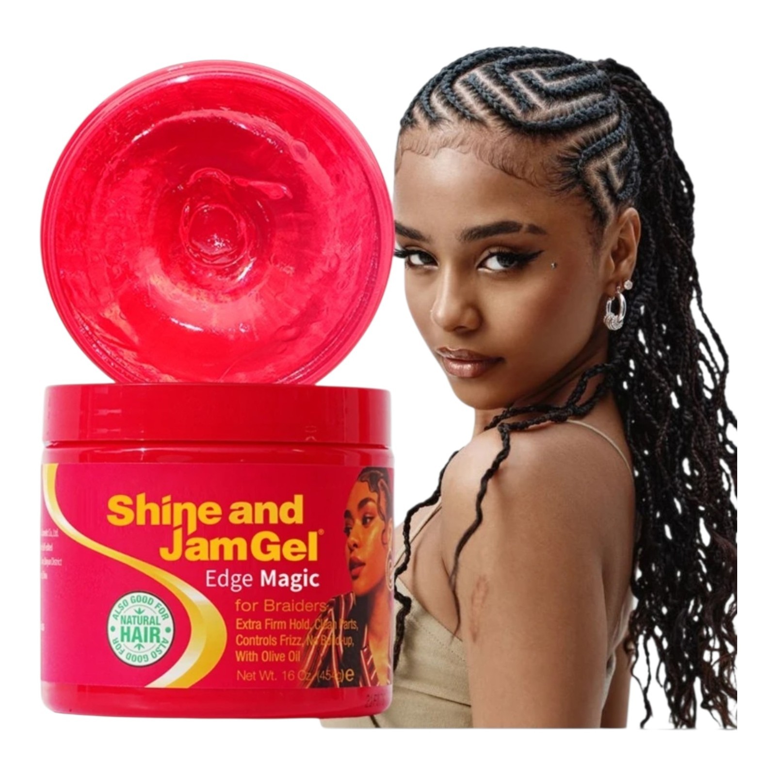 Shine ‘n Jam Conditioning Gel Extra Hold Braids, Twists, & Frizz Control 8 4oz