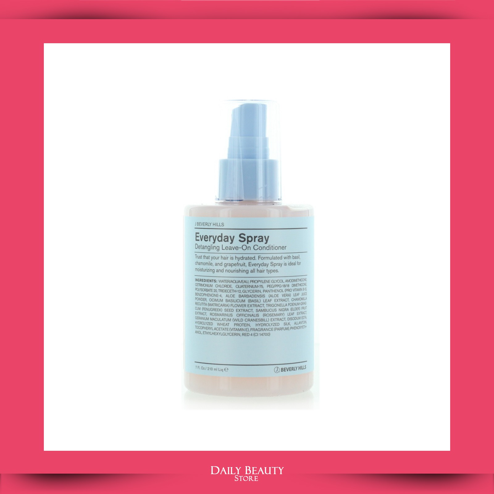 J Beverly Hills Everyday Spray Detangling Leave On Conditioner 210ml 7oz NEW FAS