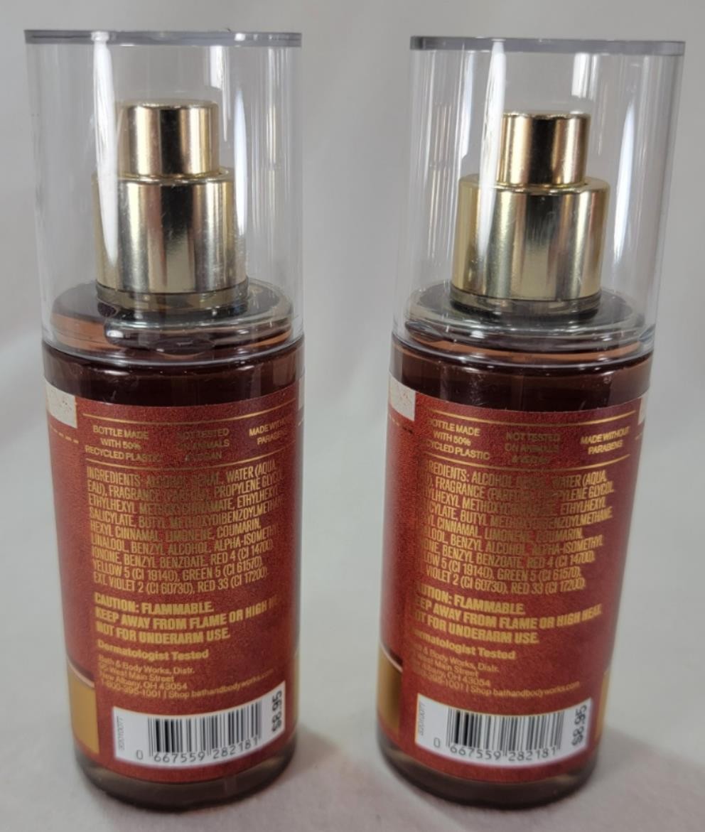 Bath Body Works MARSHMALLOW PUMPKIN LATTE Fine Fragrance Mist 2.5 oz Travel x2