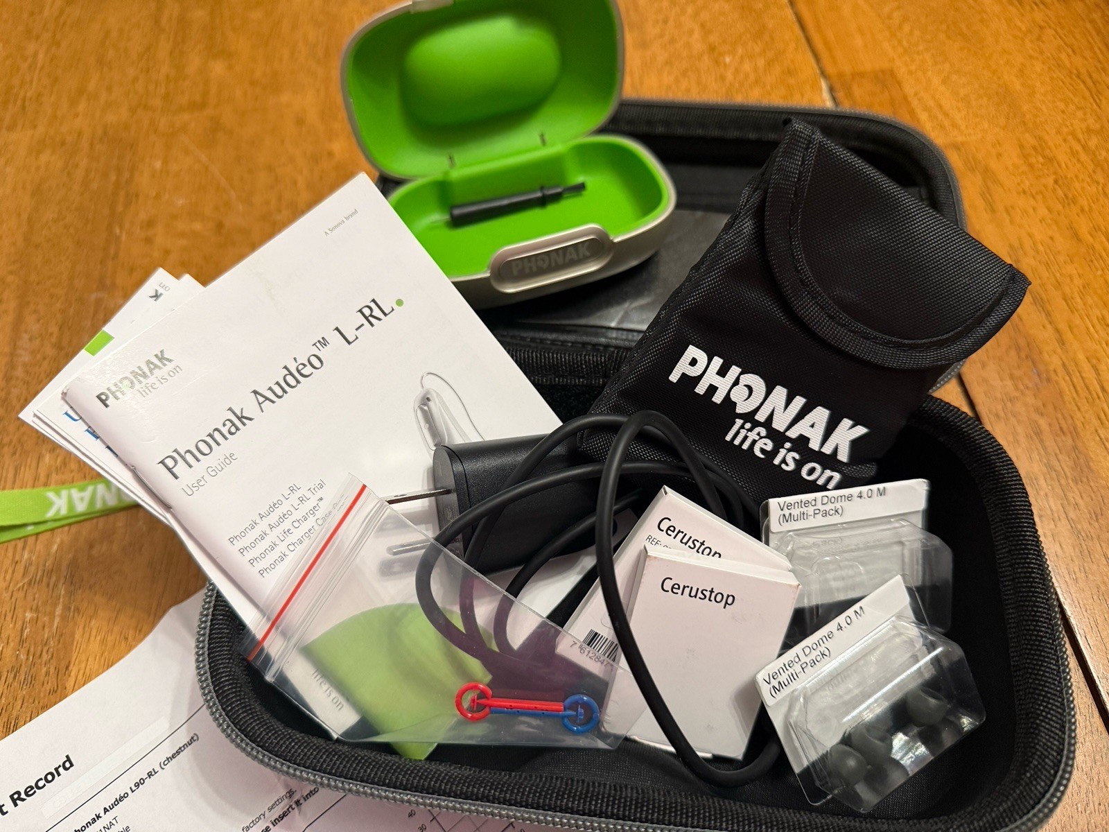 Phonak Audeo L-RL Hearing Aids, Charger, Case, Travel Case, Accessories Set!