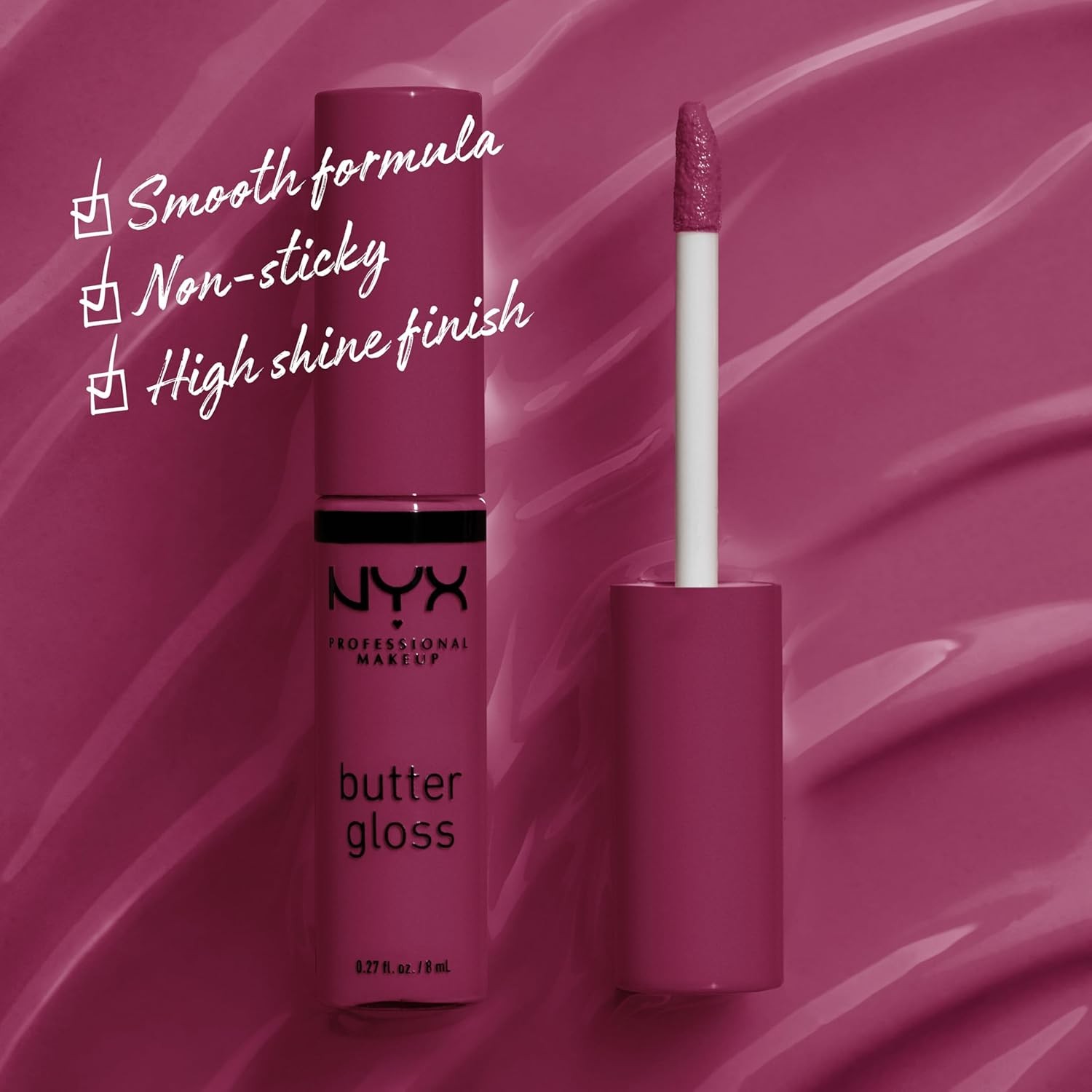 NYX Professional Makeup Butter Gloss Cranberry Pie Mauve Purple