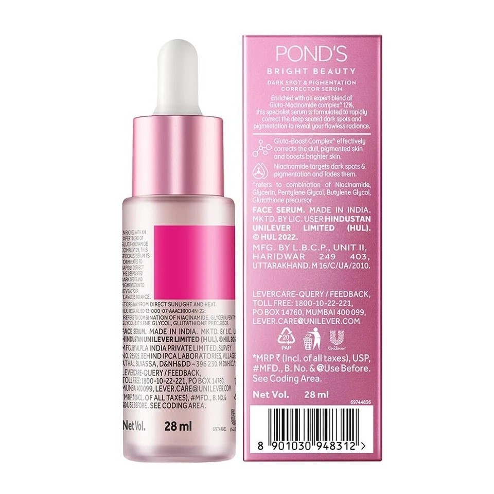 Pond’s Bright Beauty Anti-Pigmentation Serum 28 ml with 12% Gluta-Niacinamide