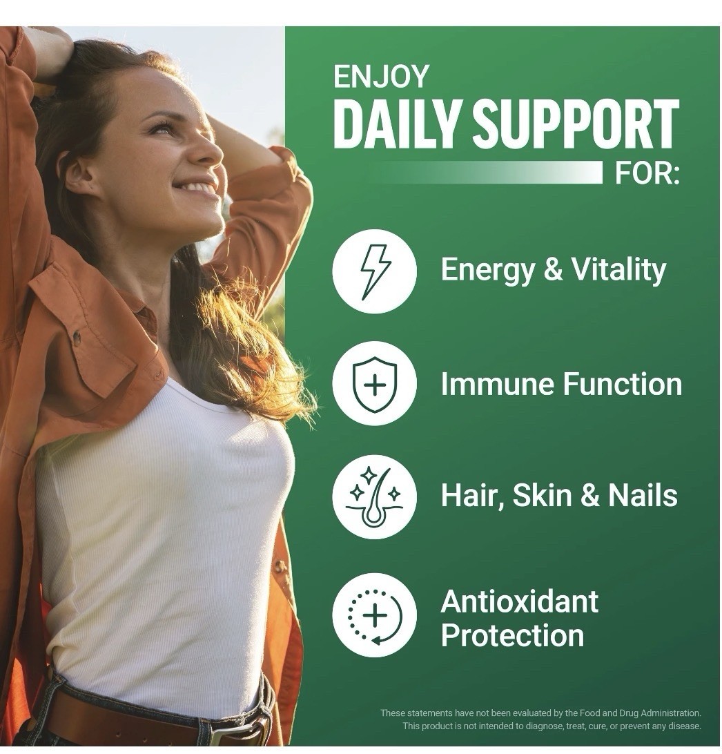 Force Factor Modern Moringa Energy Hair Skin Nails Immune B Vitamins 60 Chews..