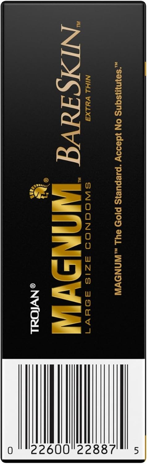 Trojan Magnum Bareskin Large Size Condoms – 10 Count