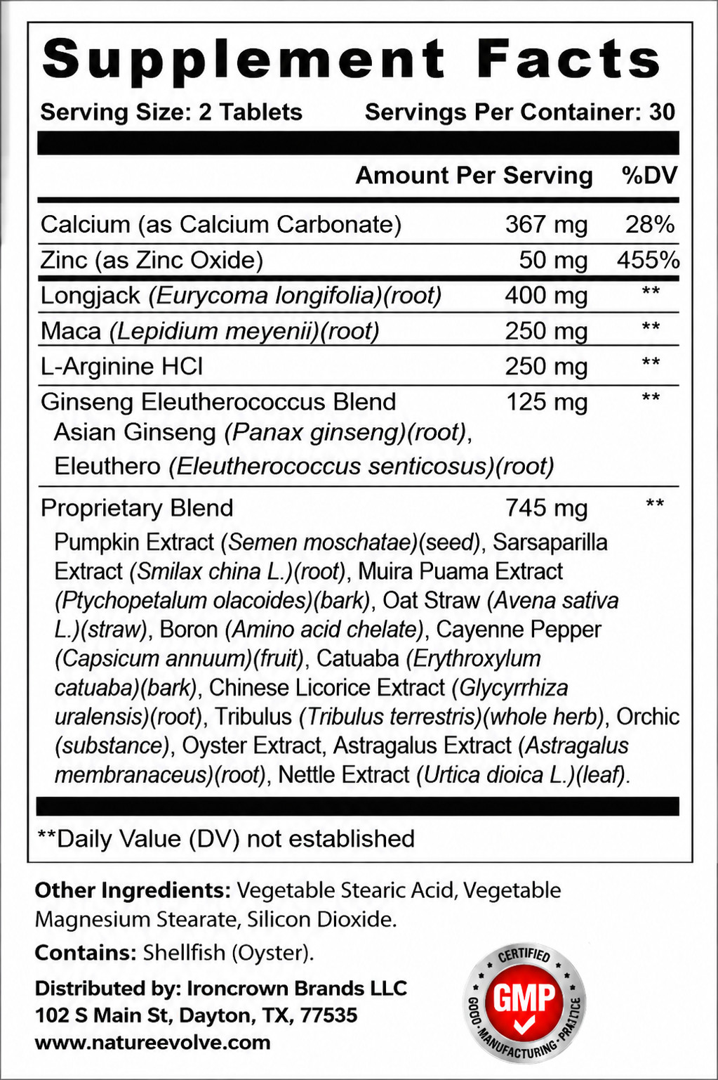 Nature Evolve Premium Male Enhancement 1700mg+ Per Serving | 60 Tablets