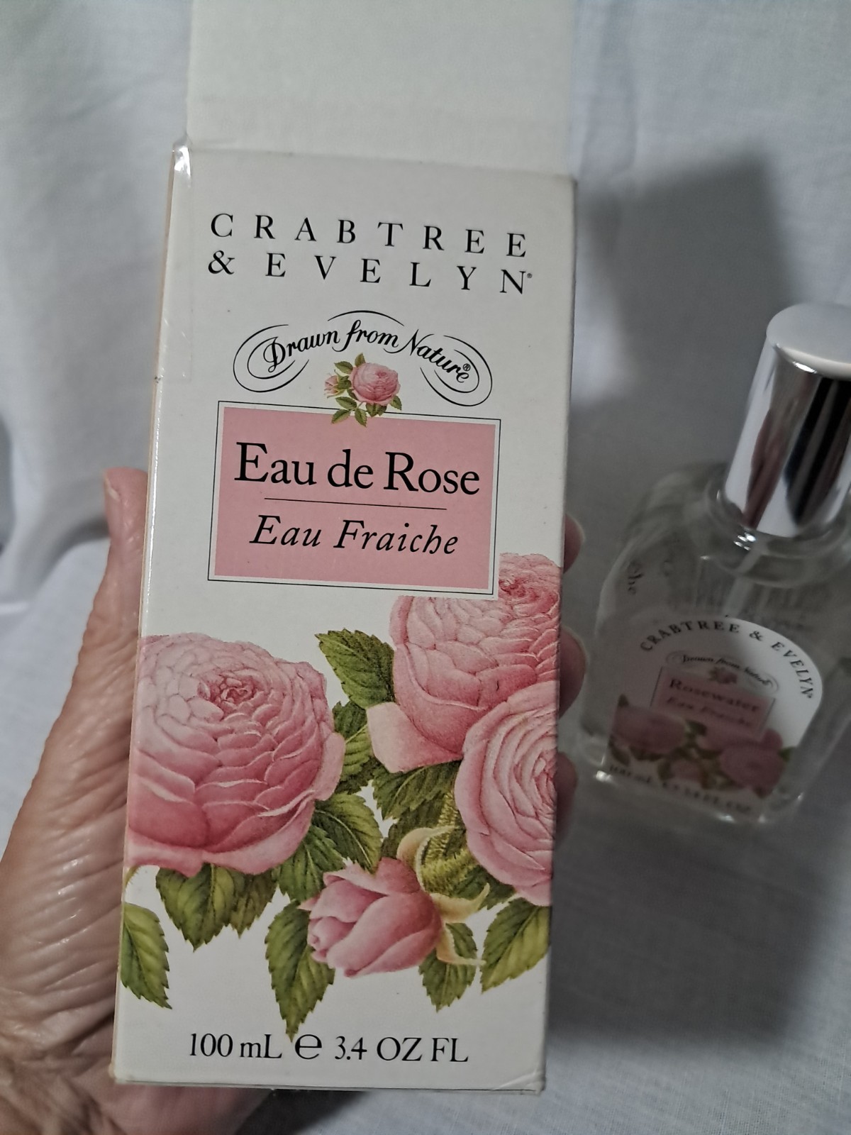 CRABTREE & EVELYN ROSEWATER EAU FRAICHE 3.4 FL OZ DISCONTINUED RARE With Box NEW