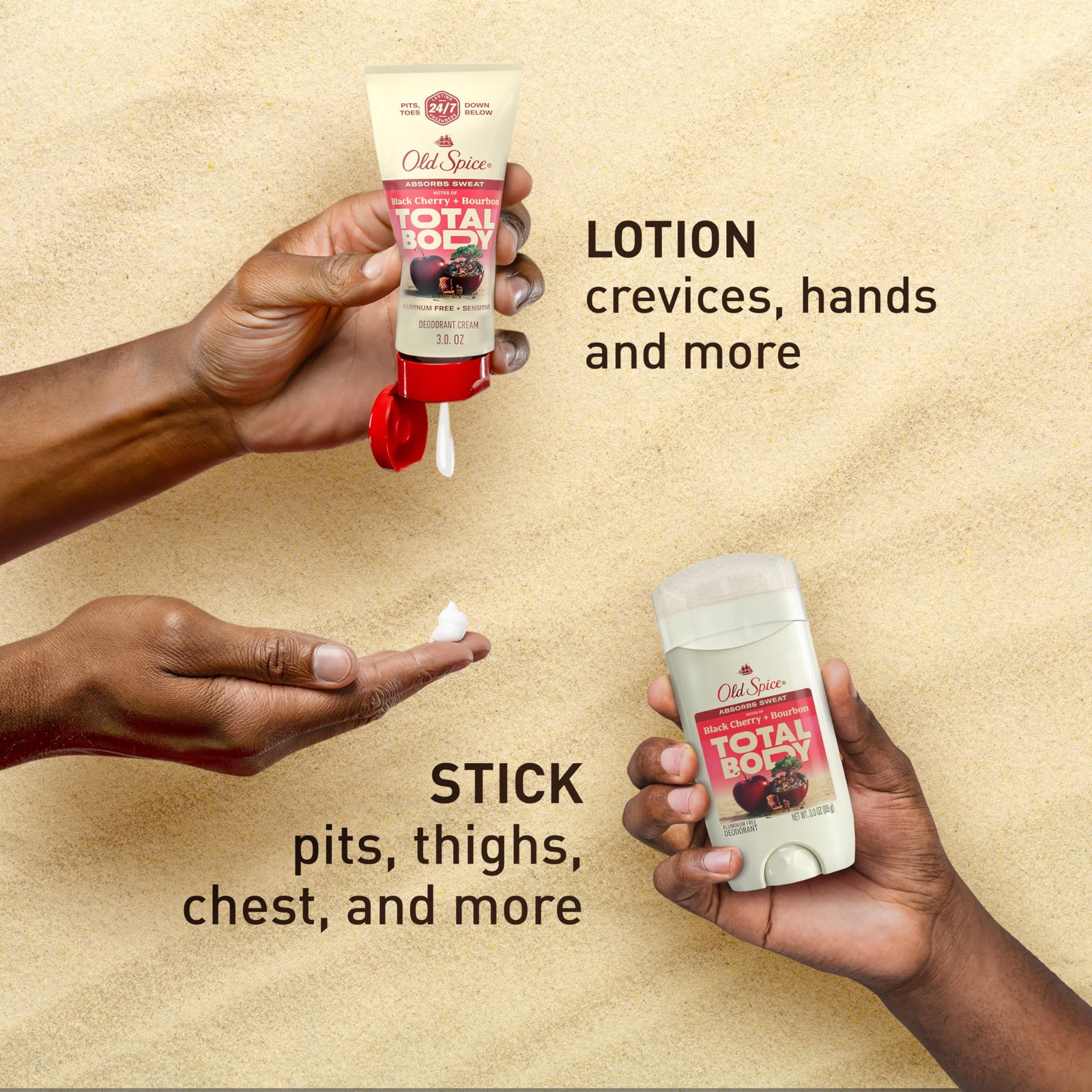 Old Spice Whole Body Deodorant Cream for Men, Aluminum Free, Black Cherry +…