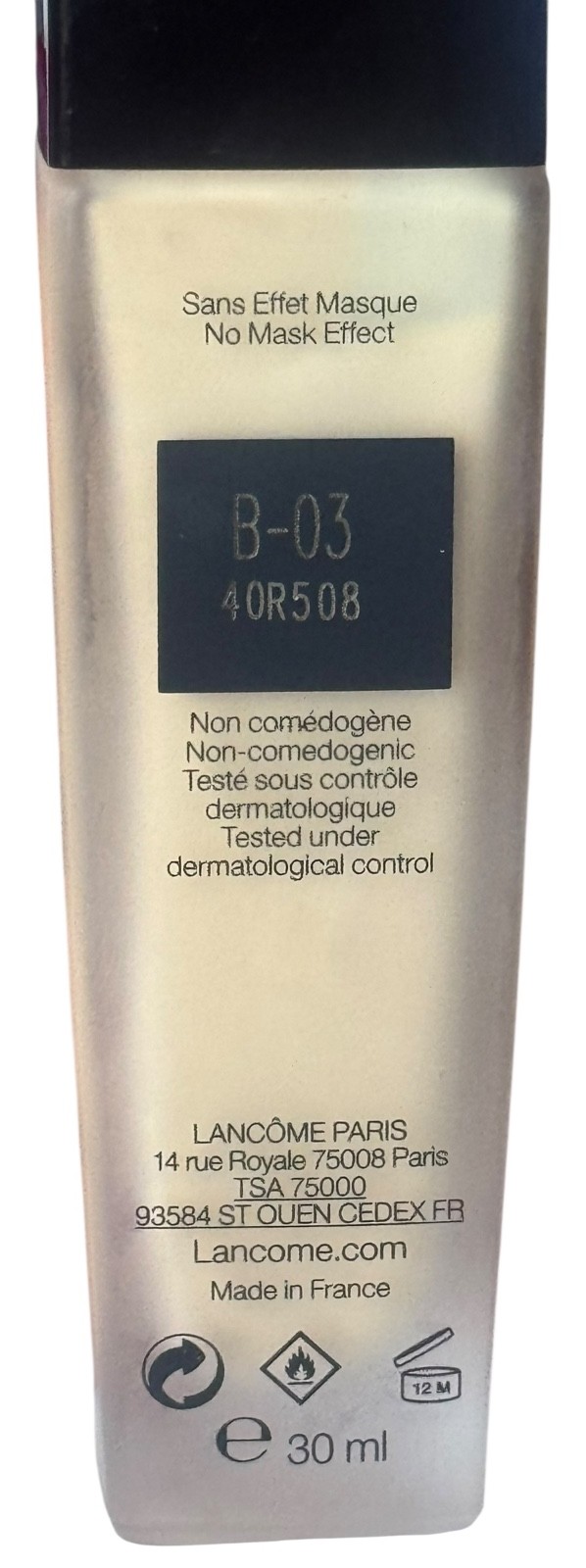 Lancôme Teint Idole Ultra Wear Foundation B-03 SPF 38 PA+++ 30ml New in Box