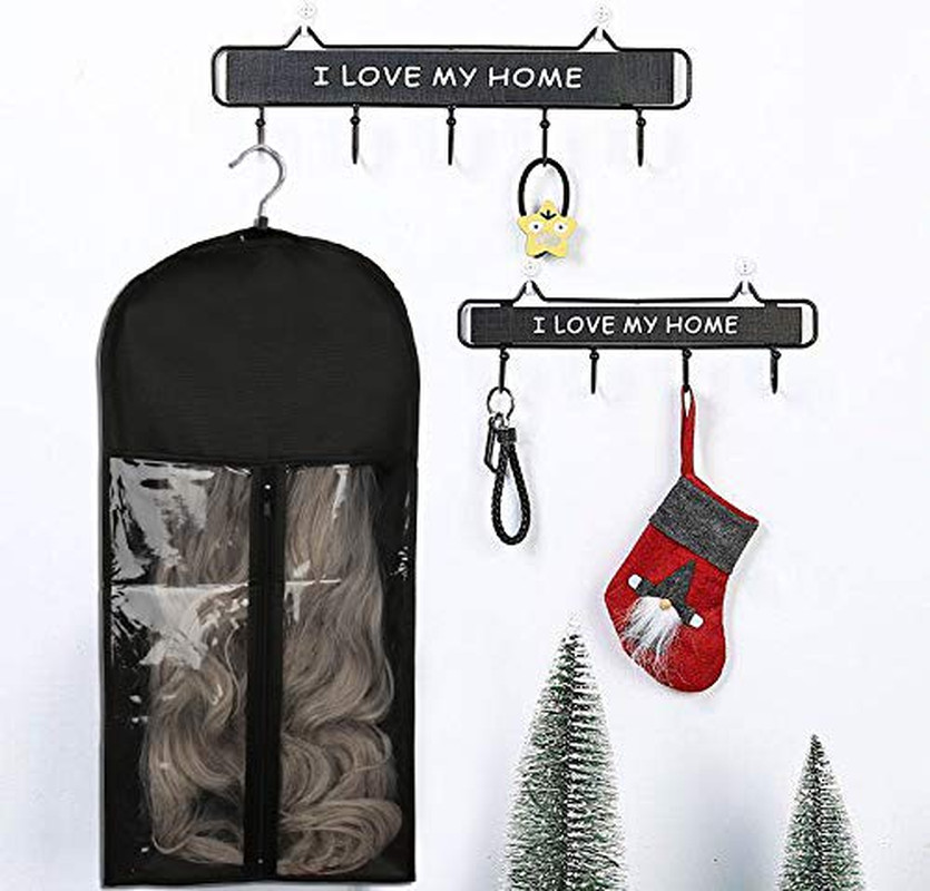 2 Pack Hair Extension Storage Bag Hair Extension Hanger Strong Holder Dust-Proof