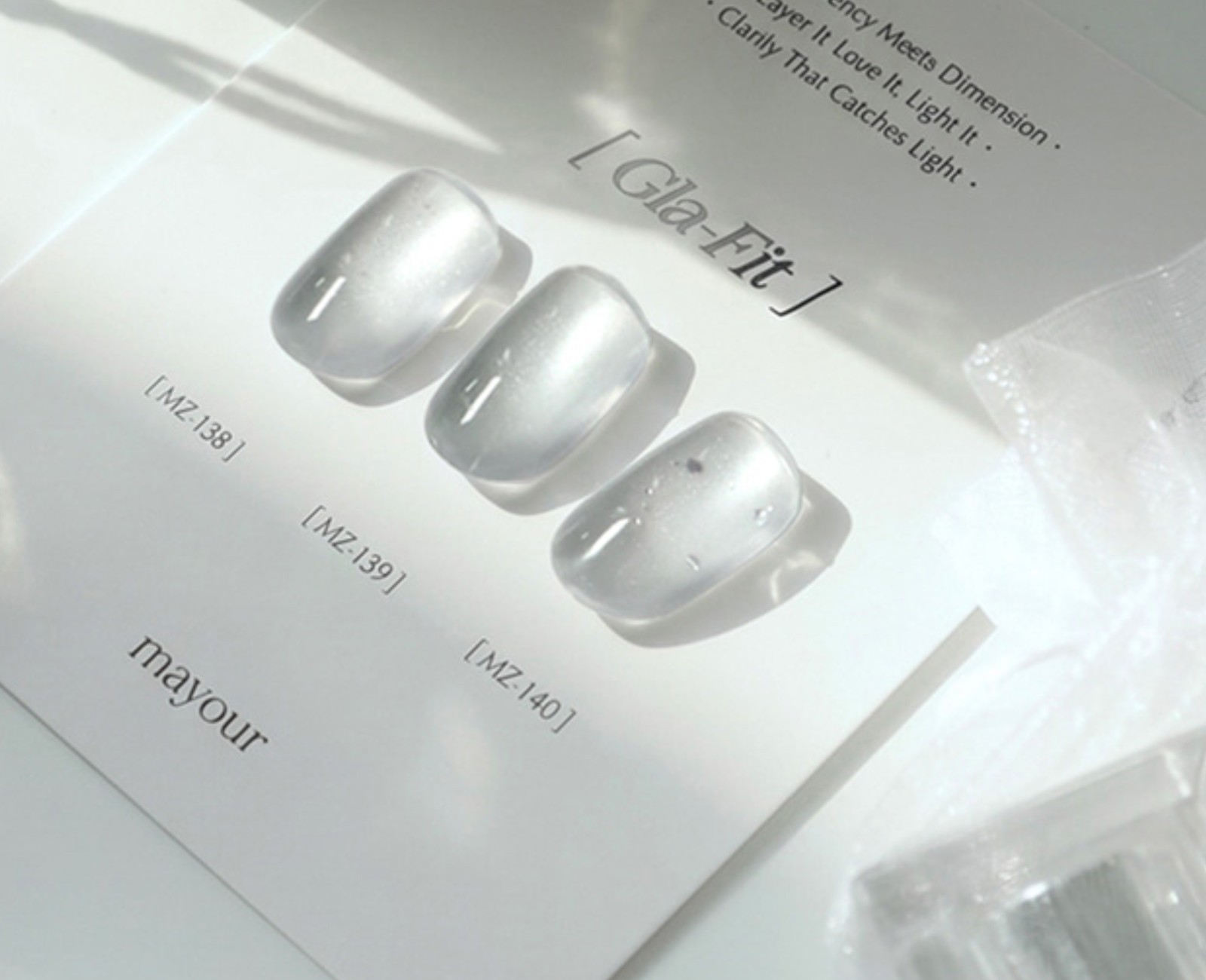 Mayour Gla-Fit Magnetic Gel Nail Polish 3 Color Set Sheer Layering Korean Nail