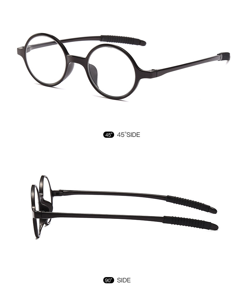 1PK Mens Unisex Round Frame Reading Glasses Clear Lens Readers for Small Faces