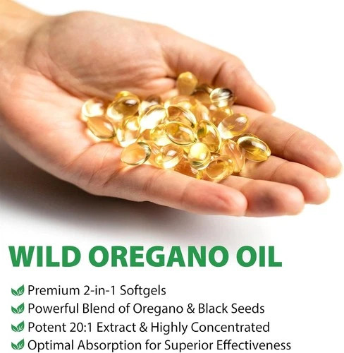 Resilia Oregano Oil Capsules 120 Count 6000mg Oil of Oregano with Black Seed oil