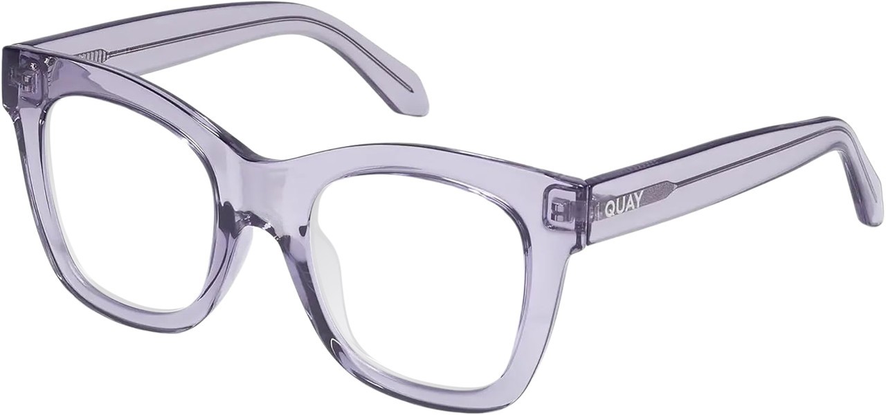 QUAY Australia After Hours Designer Reading Glasses Sweet Pea Lilac Cat Eye 51mm