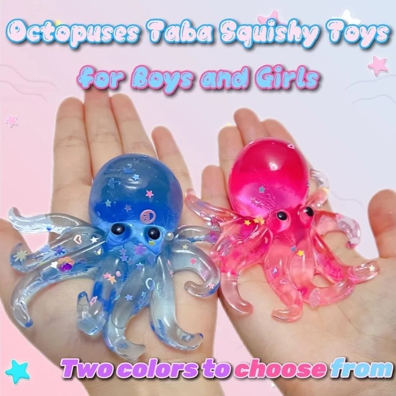 Octopus Squishy Stress Relief Toy Soft Squeeze Sensory Fidget Kids Gift