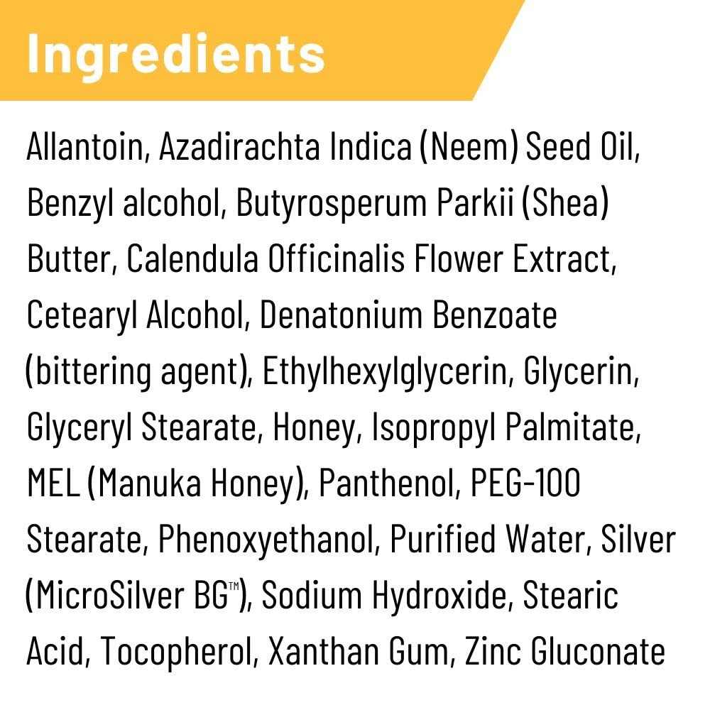Silver Honey Rapid Wound Repair Ointment 2oz Tube Manuka Honey + MicroSilver …