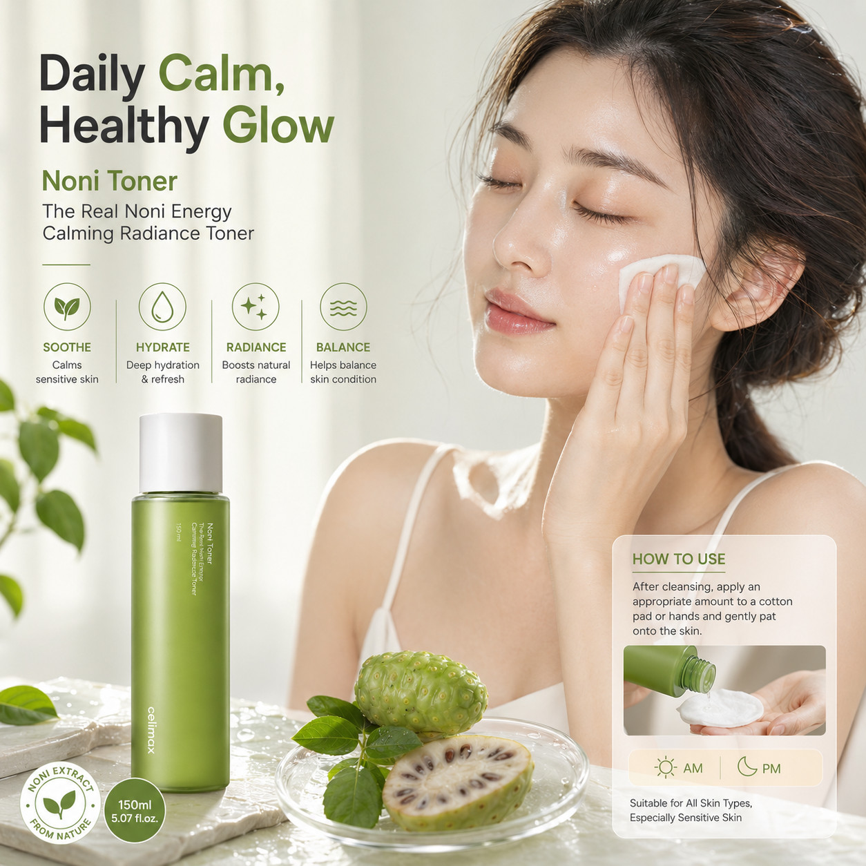 Celimax Noni Toner 150ml (5.07 fl.oz.) K-beauty/ free shipping